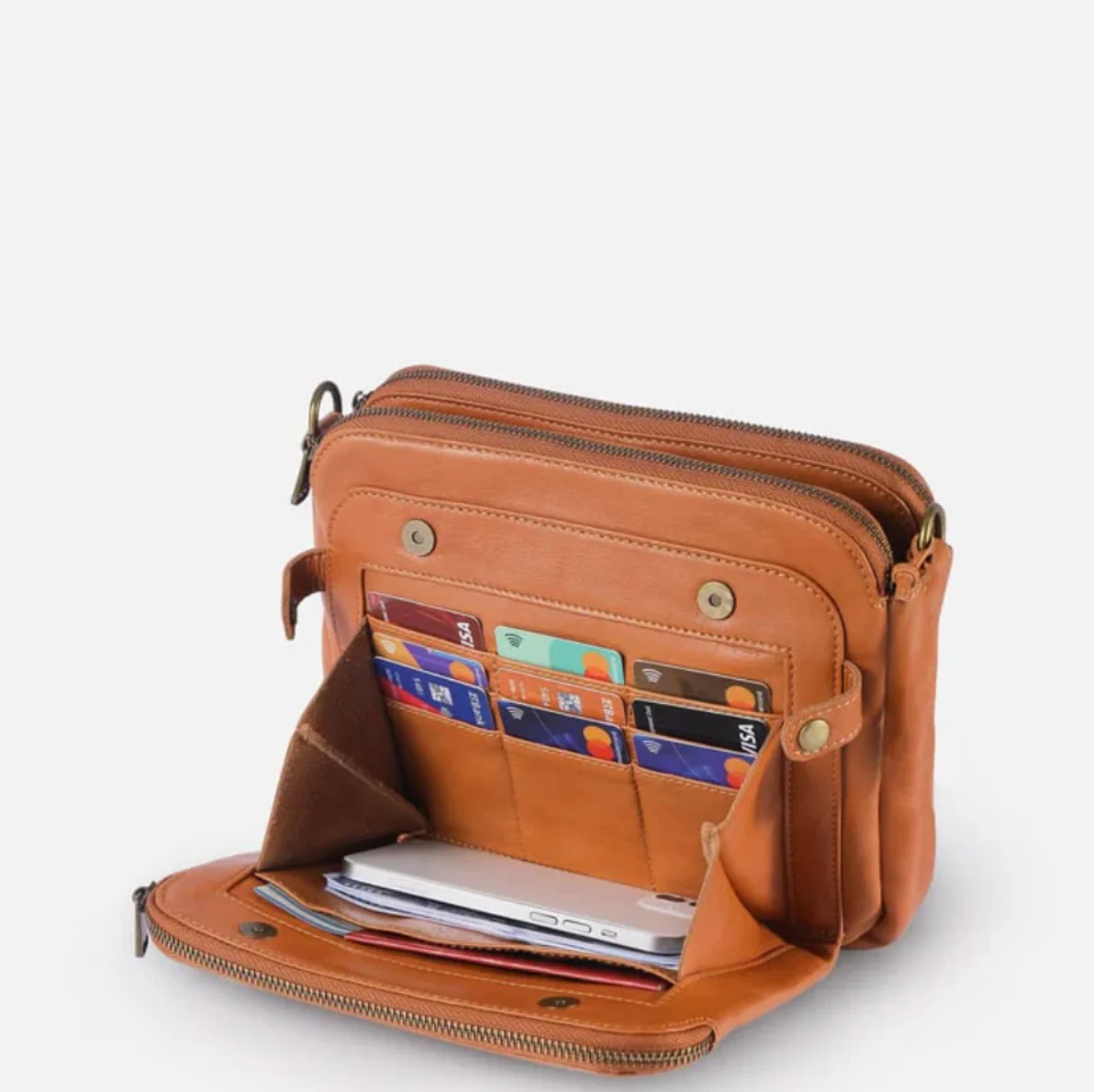Compact Leather Bag with Clean Design - Image 24