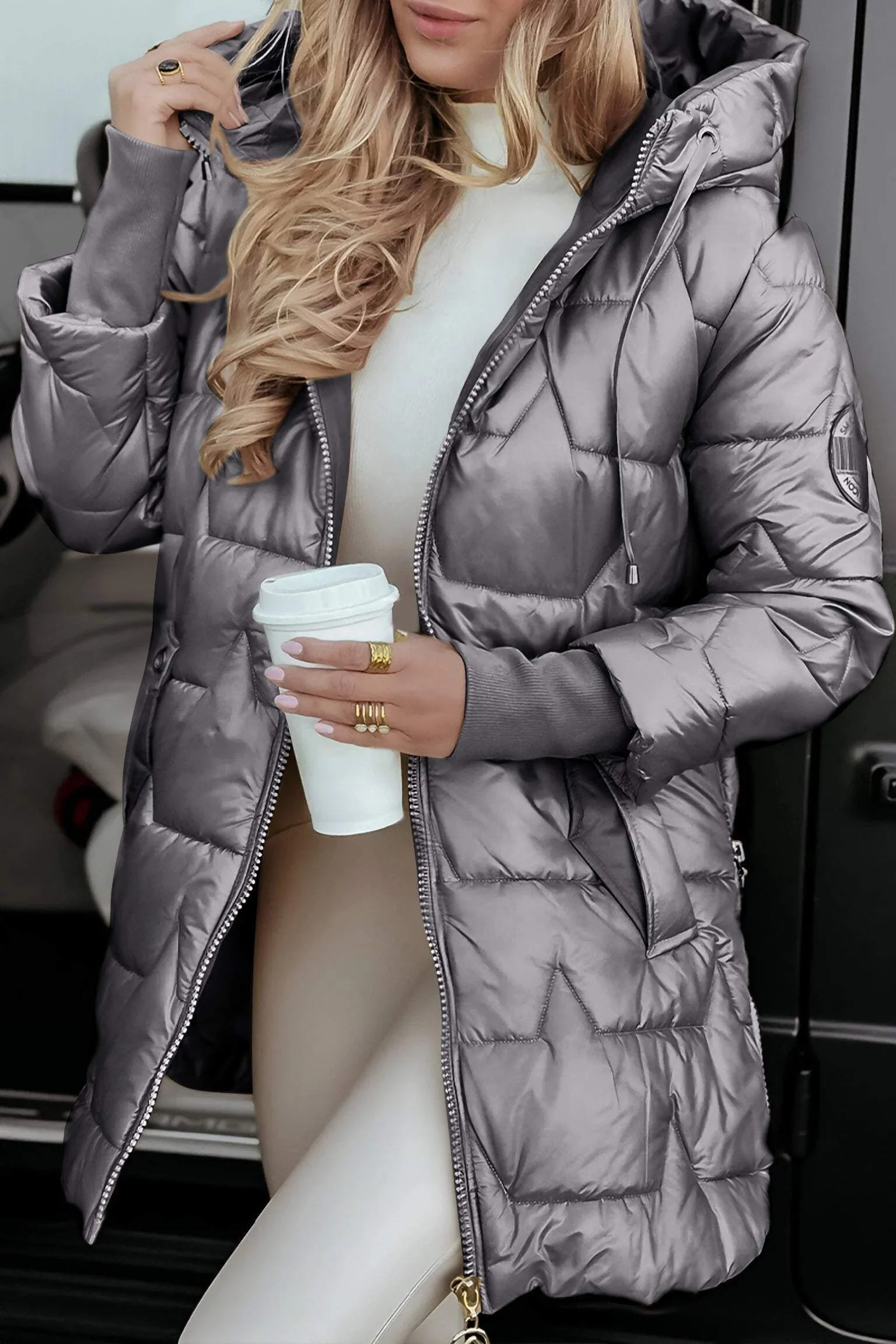 Cozy Padded Hooded Winter Coat - Image 11