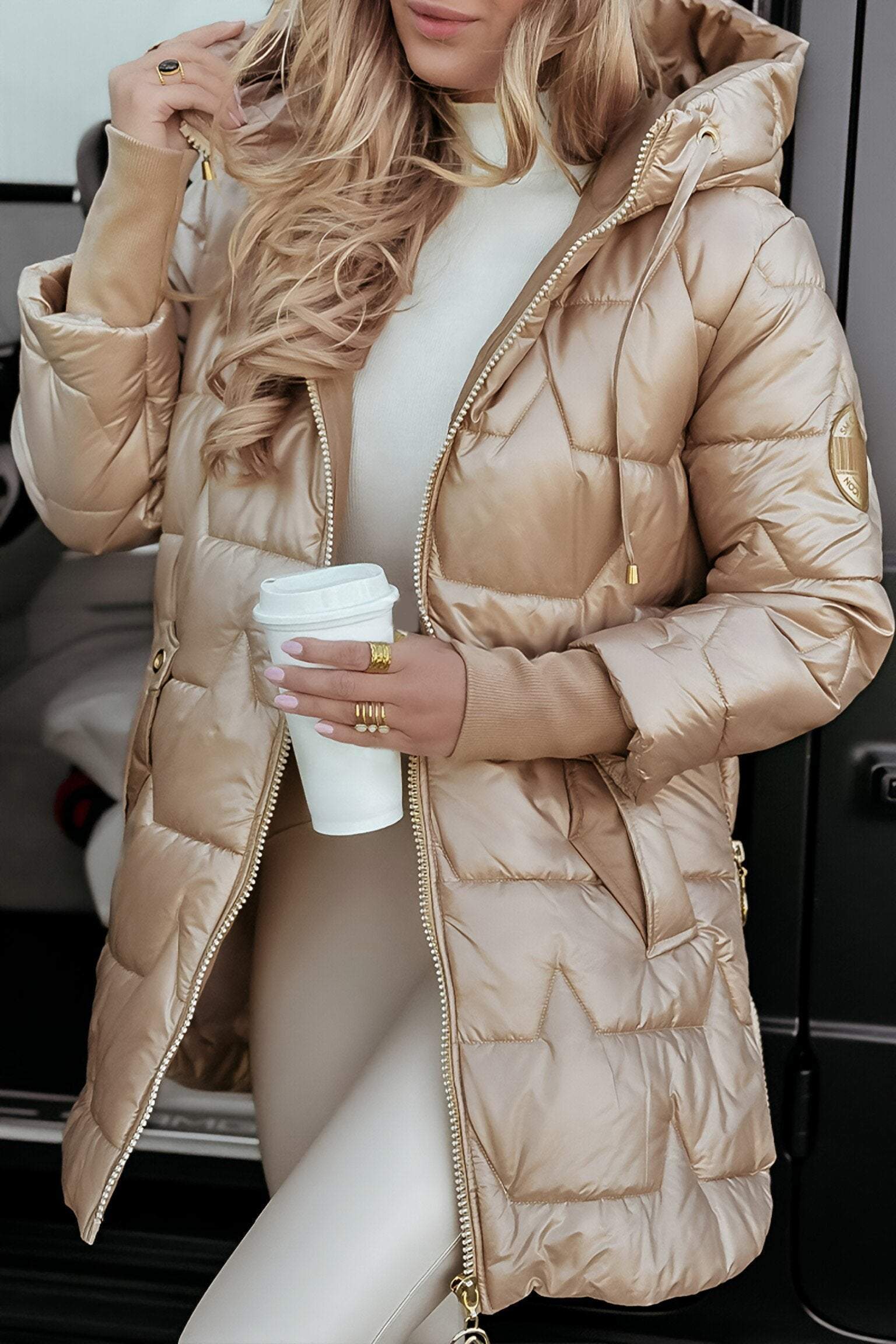 Cozy Padded Hooded Winter Coat - Image 12