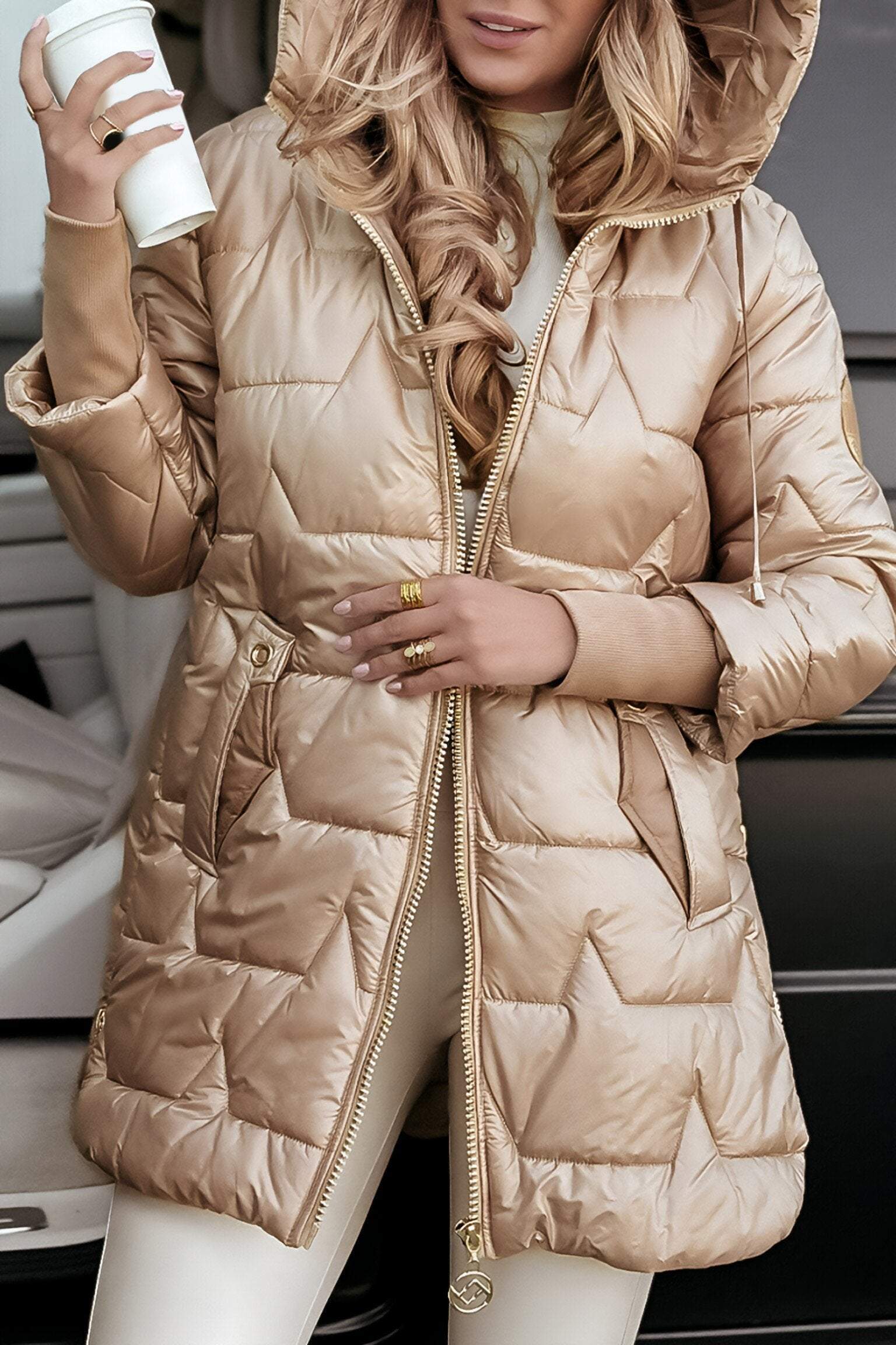 Cozy Padded Hooded Winter Coat - Image 5