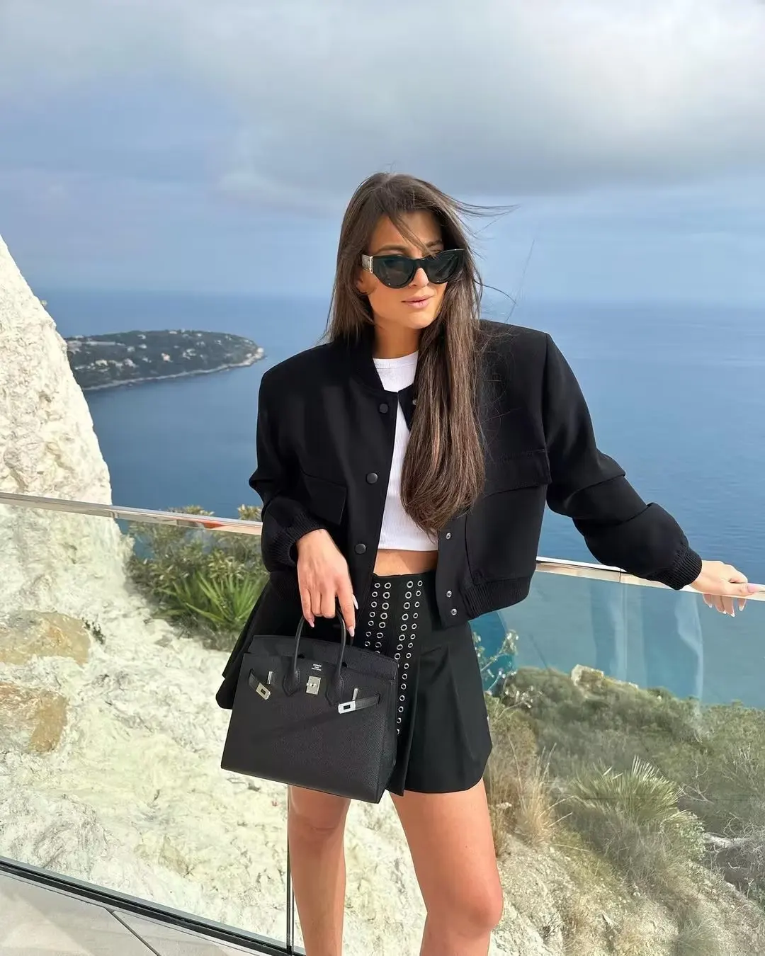 Crop Long Sleeve  Bomber Jacket - Image 11