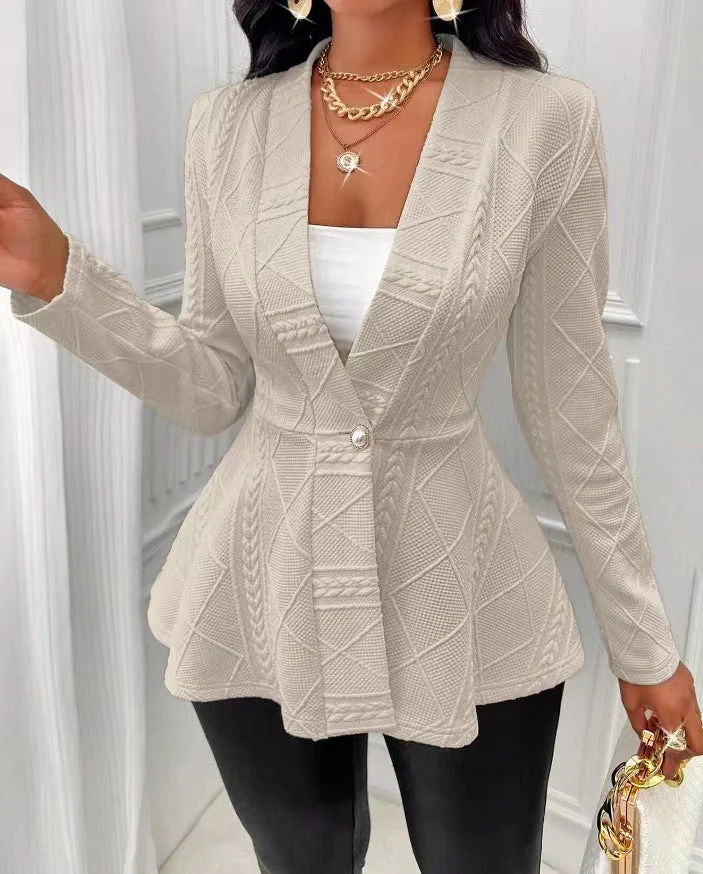 Cross-Border Long Coat with Buttons - Image 4