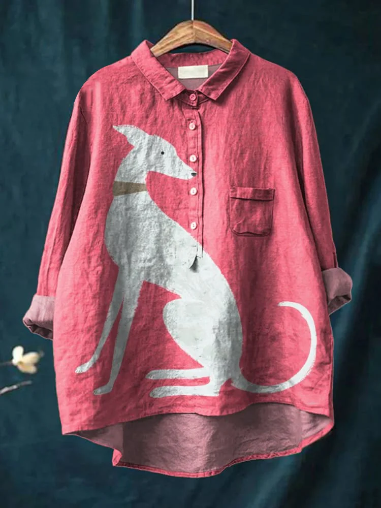 Daisy Graphic Tee with Hand Drawn Dog - Image 2