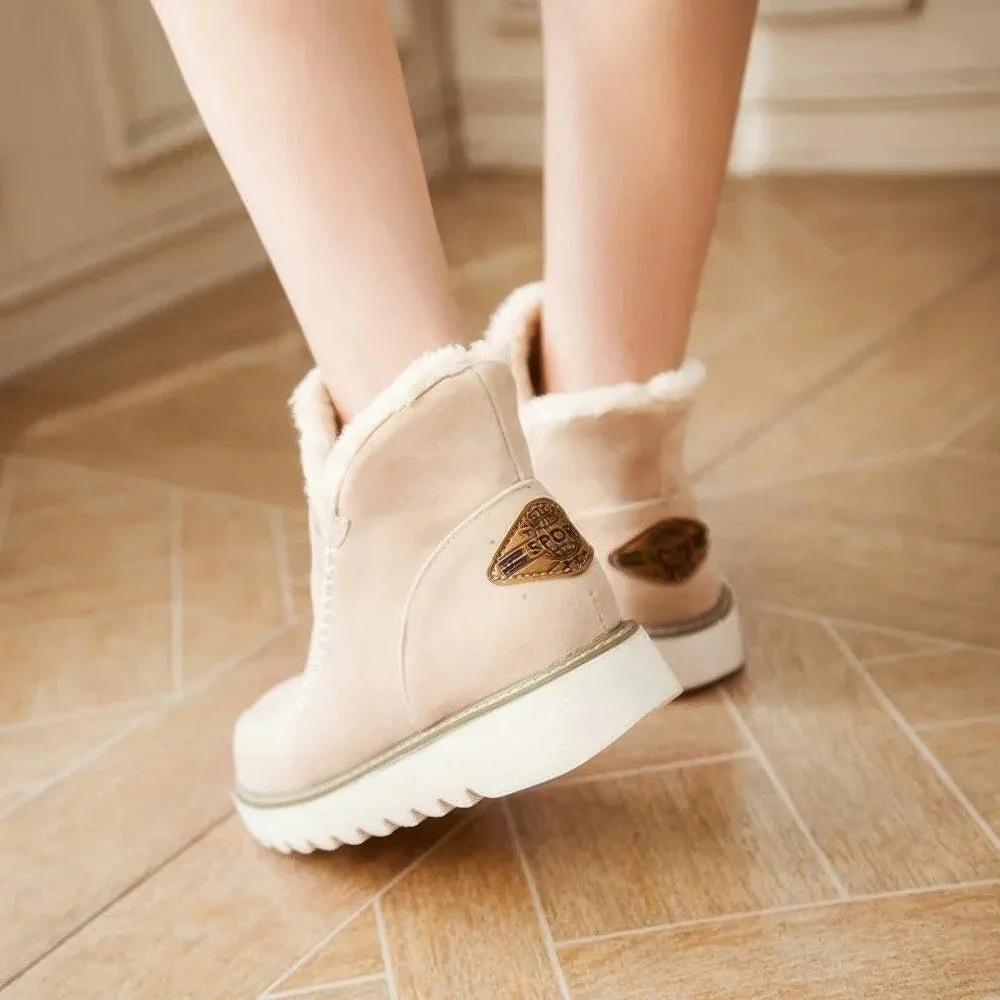 Women's Cashmere Suede Snow Ankle Boots - Image 7
