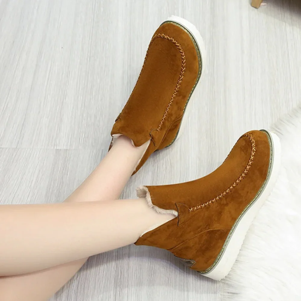Women's Cashmere Suede Snow Ankle Boots - Image 8