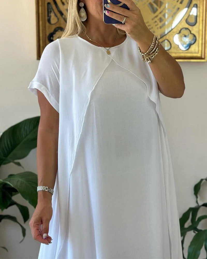Double Layer Short Sleeve Dress - Image 5