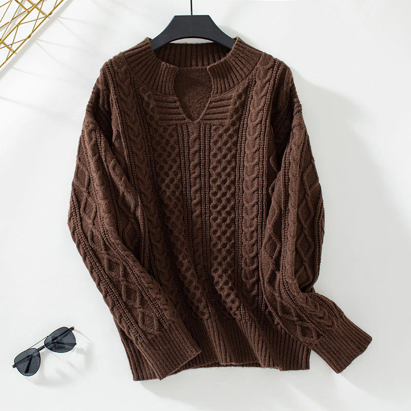 Drizzle Cable Knit Pullover Sweater - Image 10