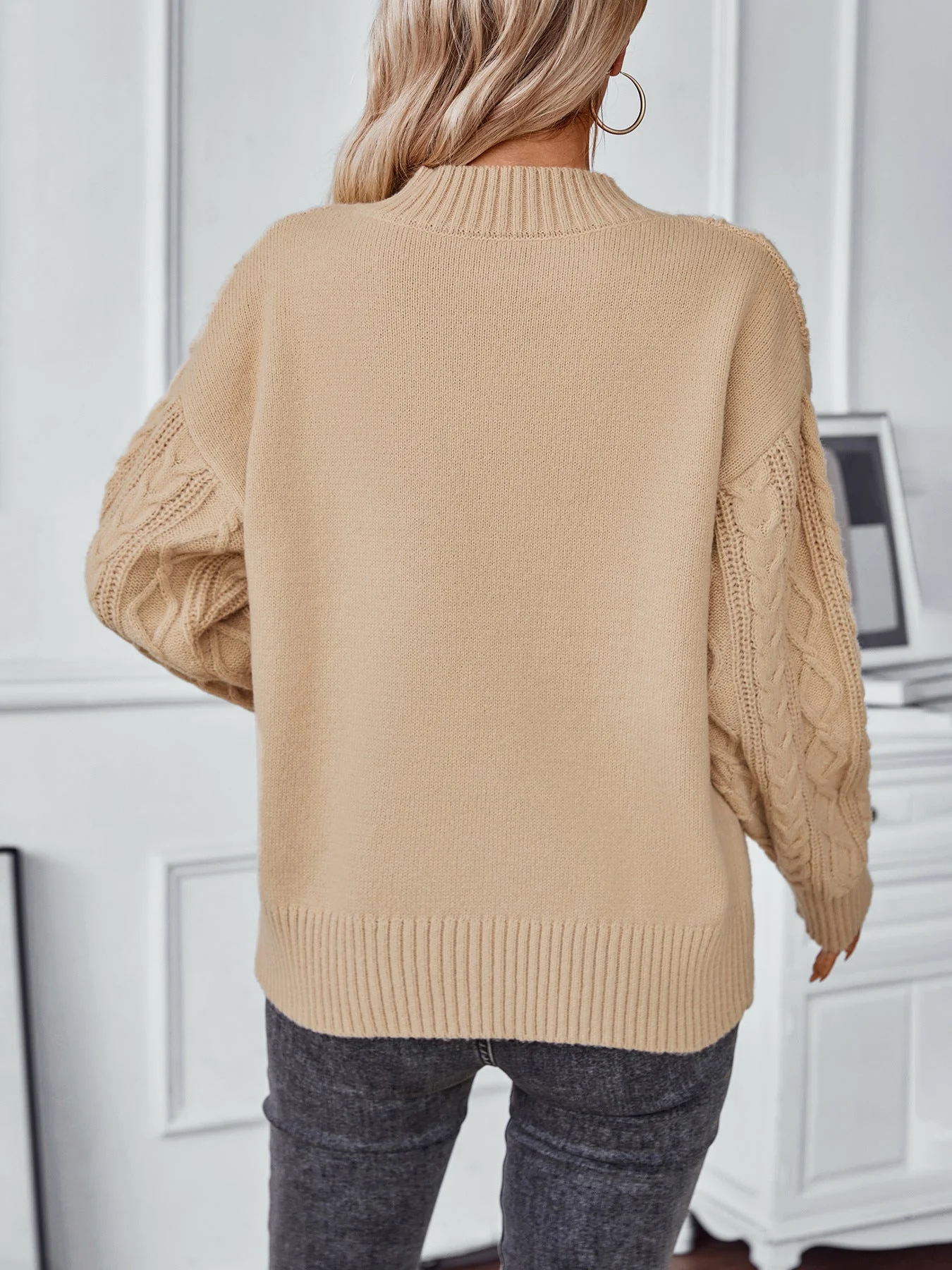 Drizzle Cable Knit Pullover Sweater - Image 12