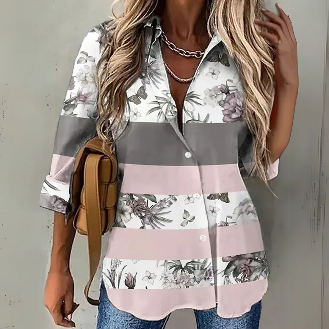 Easygoing Floral Top with Fresh Pattern - Image 2