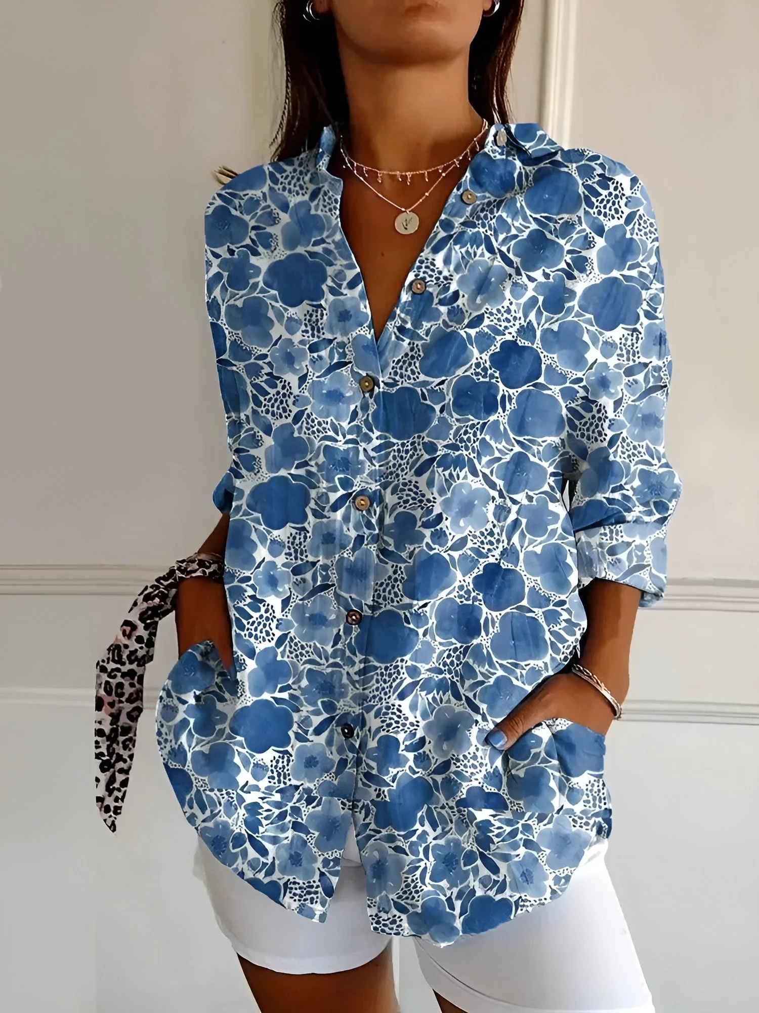 Effortless Elegance Button-Up Blouse - Image 2