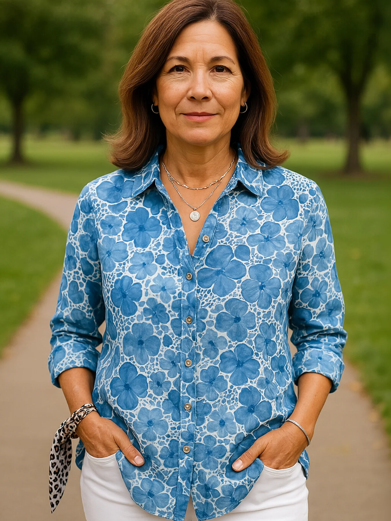 Effortless Elegance Button-Up Blouse - Image 3