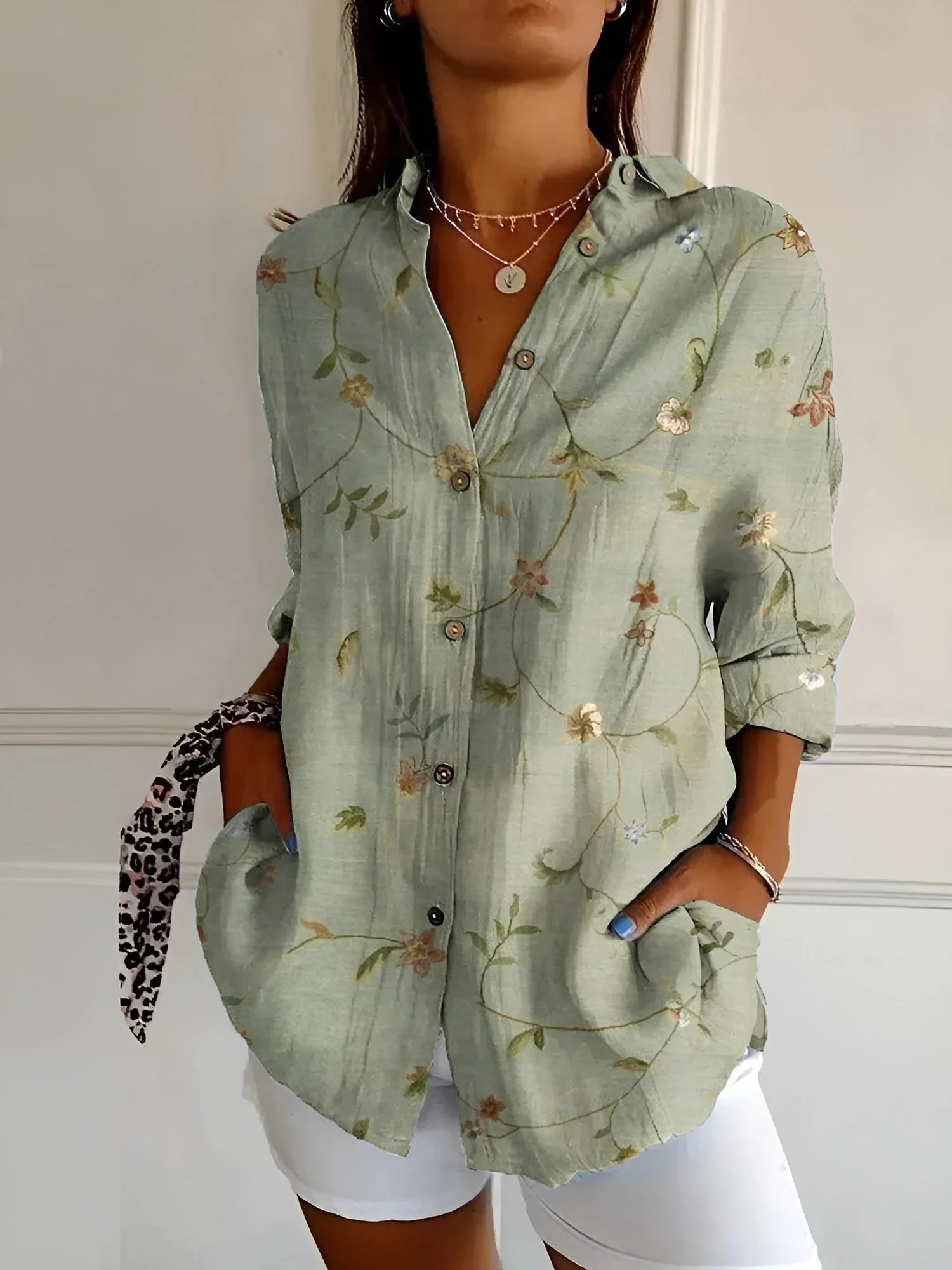 Effortless Elegance Button-Up Blouse - Image 4