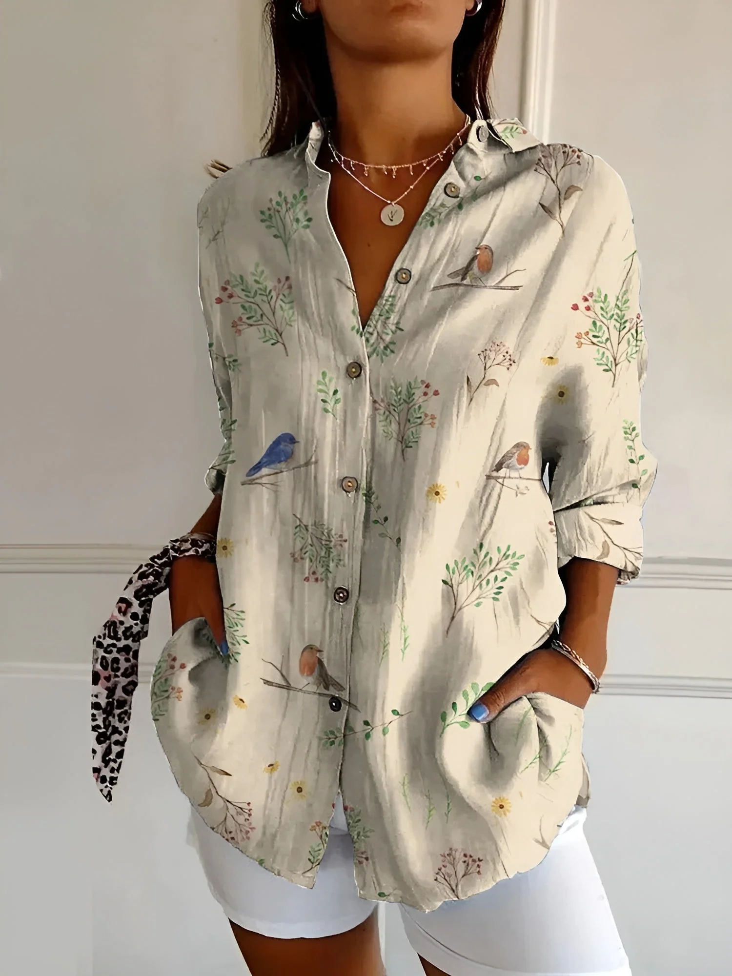Effortless Elegance Button-Up Blouse - Image 6