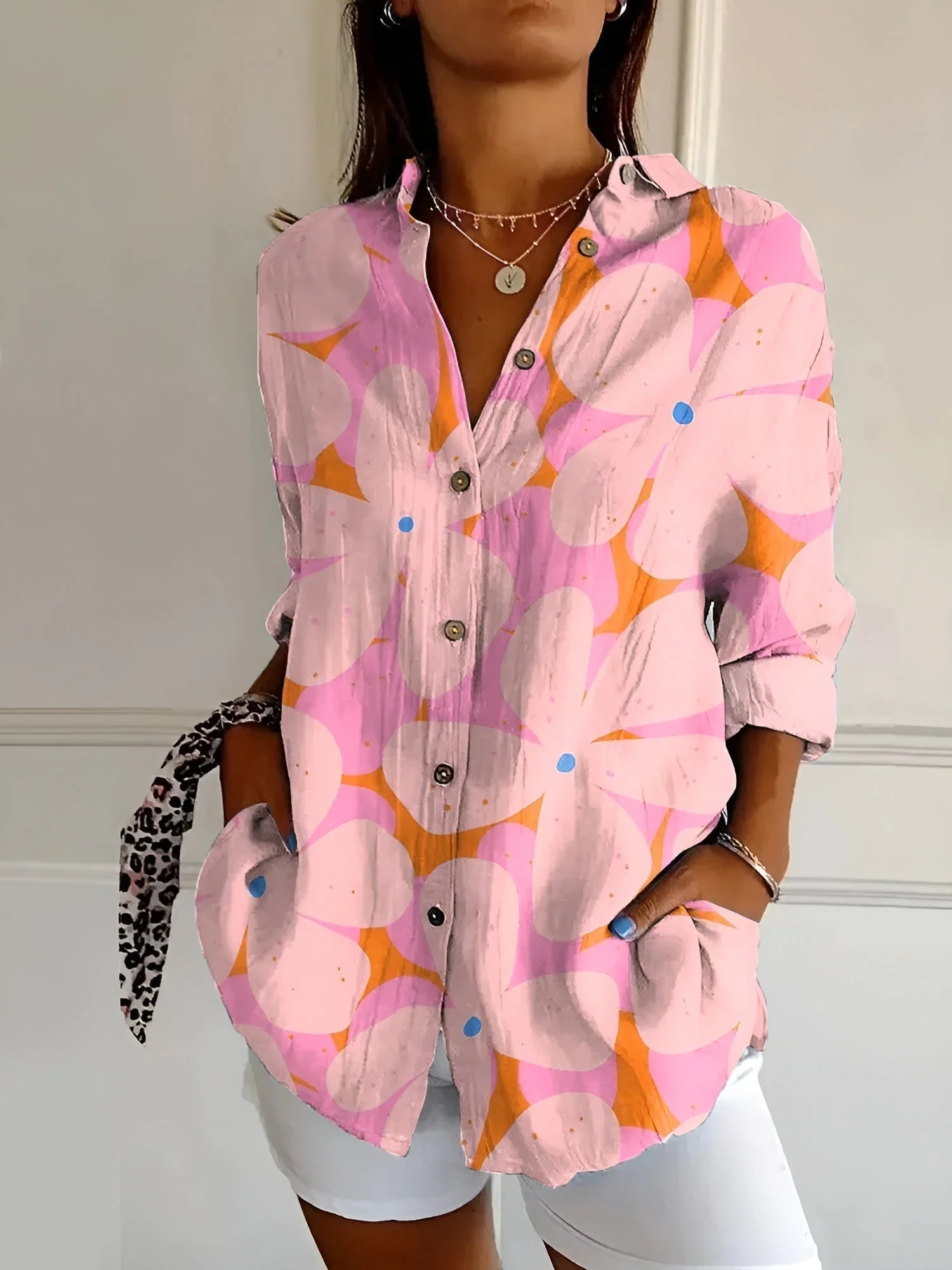 Effortless Elegance Button-Up Blouse - Image 7