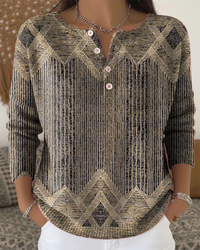 Elegant Button-Down Retro Sweater - Image 2