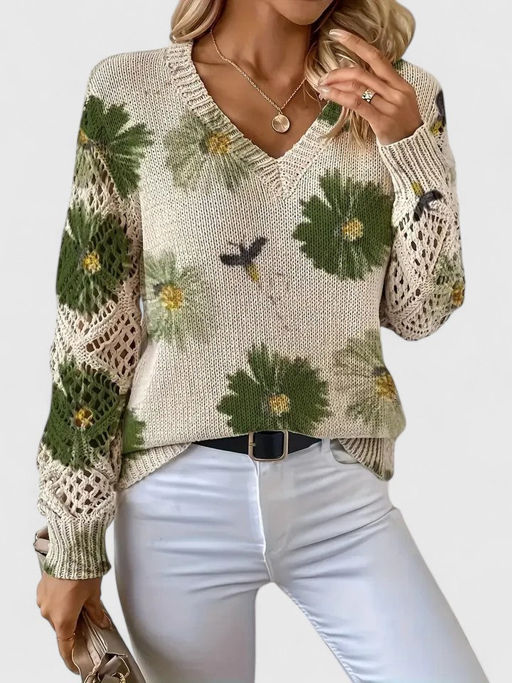 Elegant Floral Lightweight Sweater - Image 30