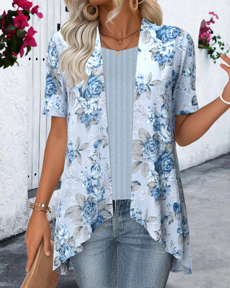 Elegant Floral Overlay Top - Image 3