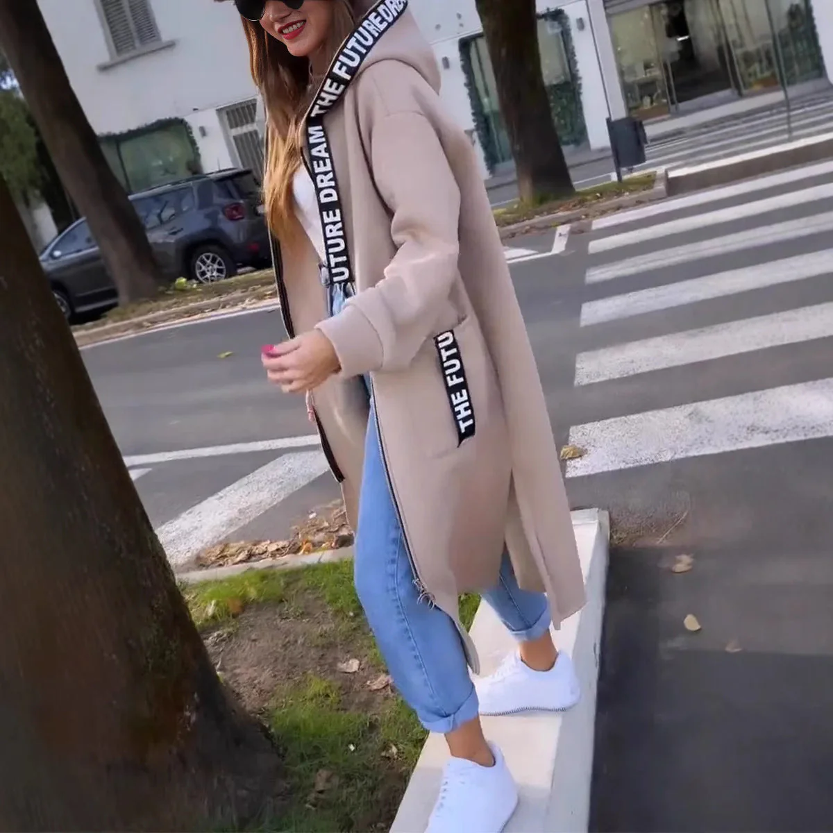 Elegant Long Hooded Sweatershirt - Image 7