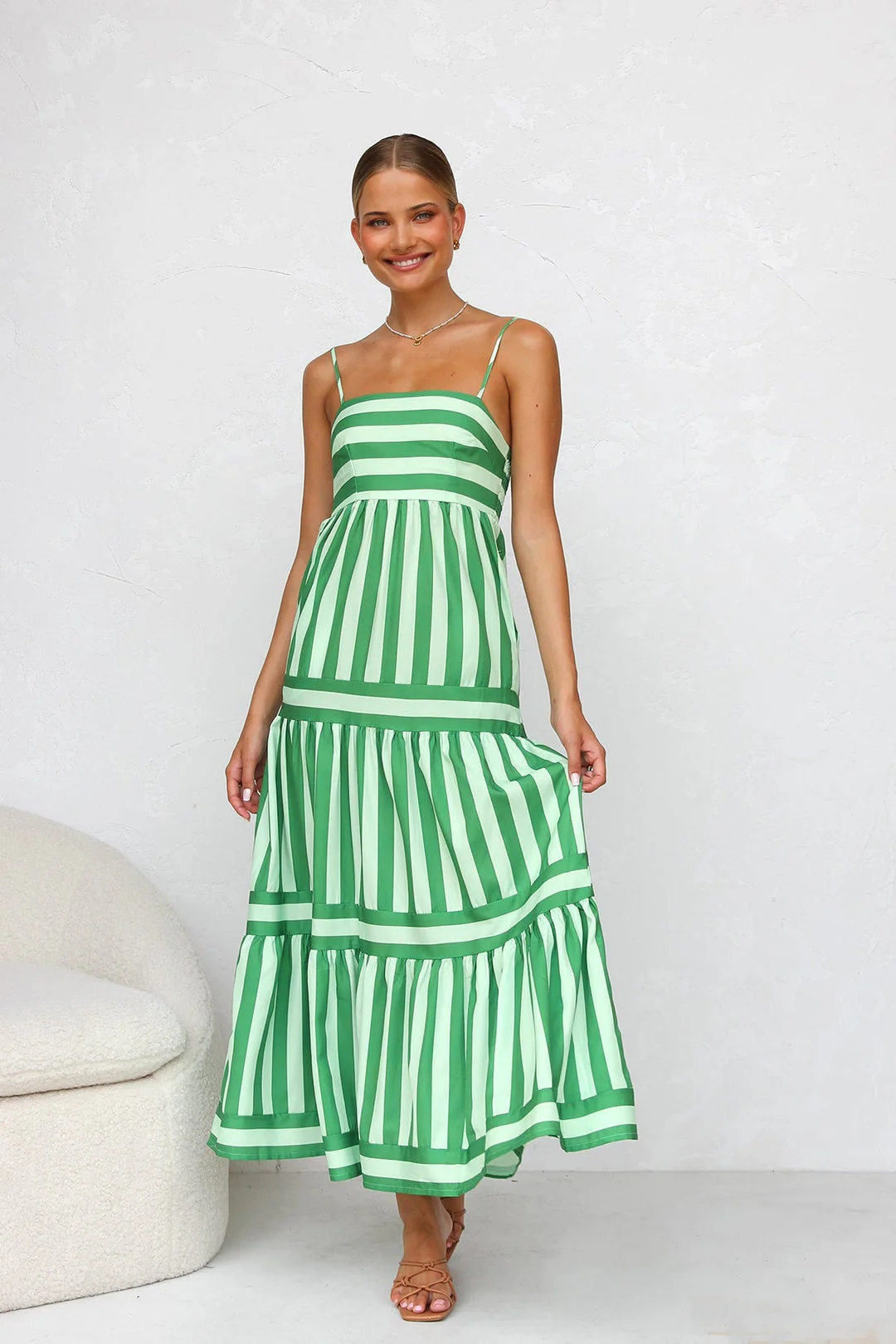 Flowy Full-Length Evening Dress