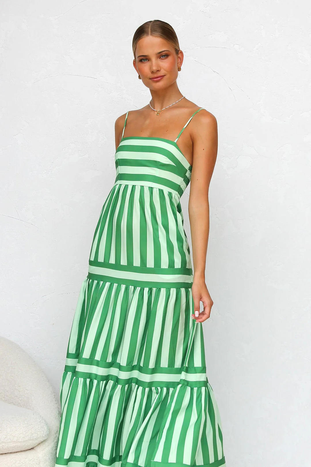 Flowy Full-Length Evening Dress - Image 6