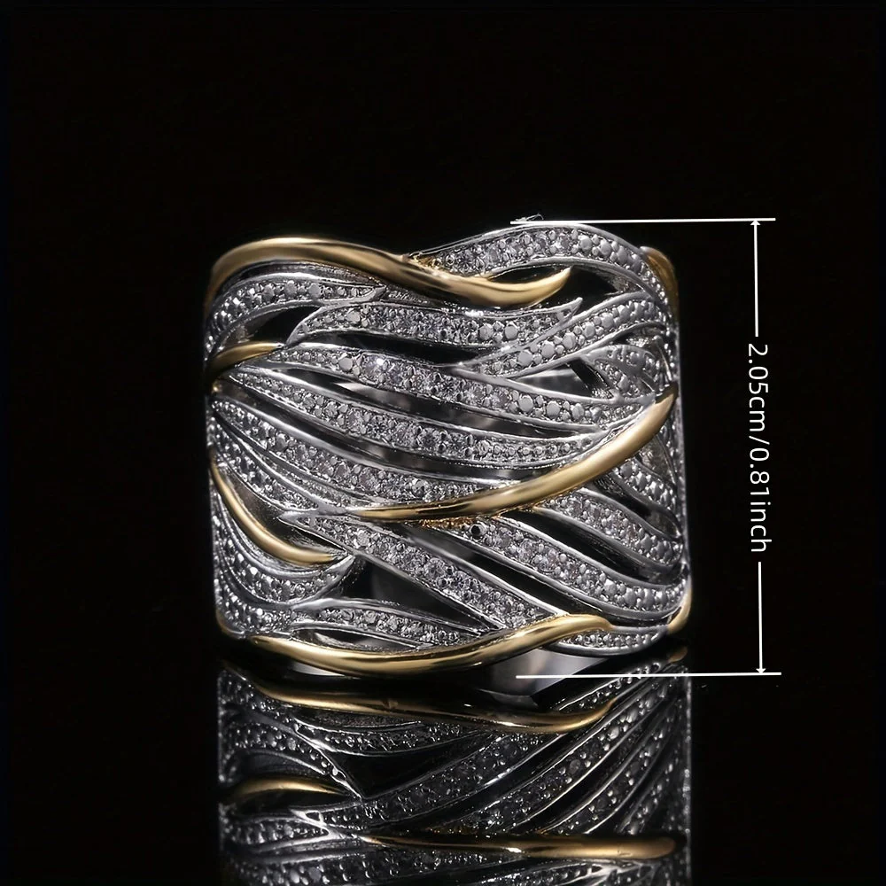 Elegant Multilayer Twisted Ring - Image 5