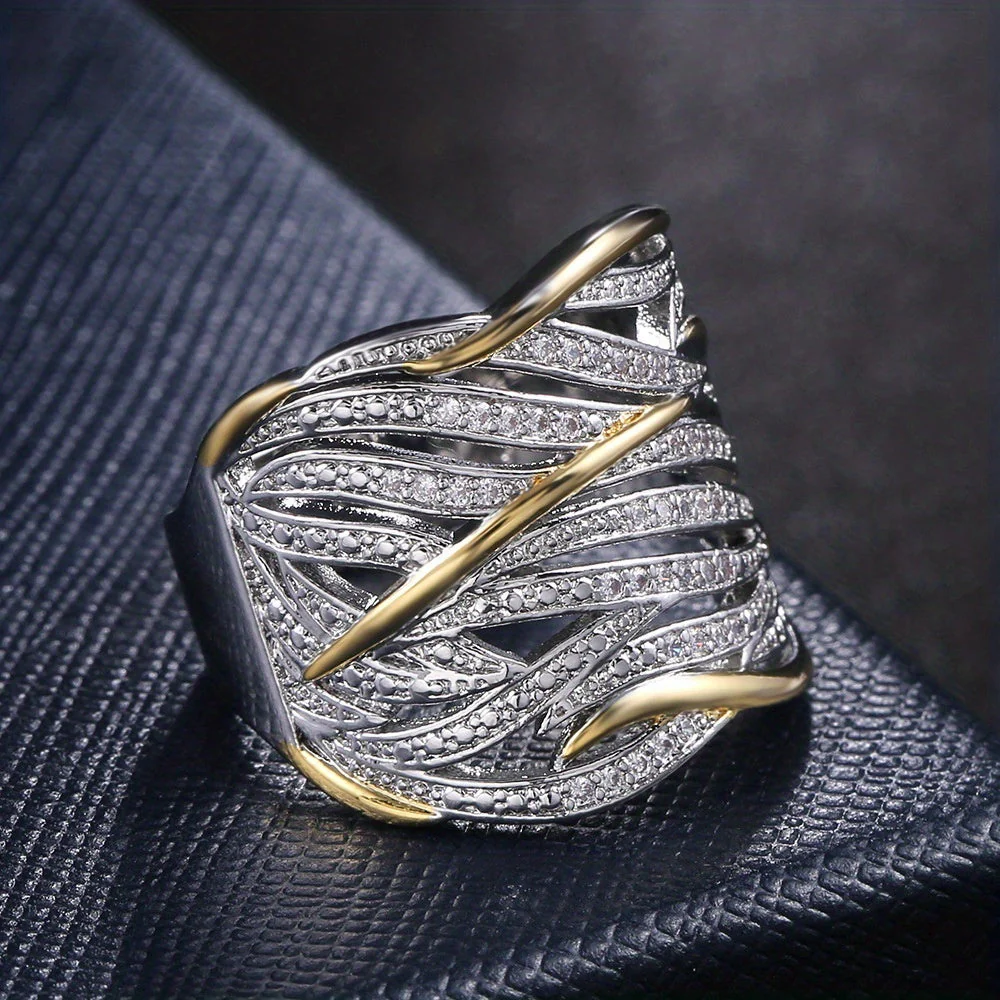 Elegant Multilayer Twisted Ring - Image 6