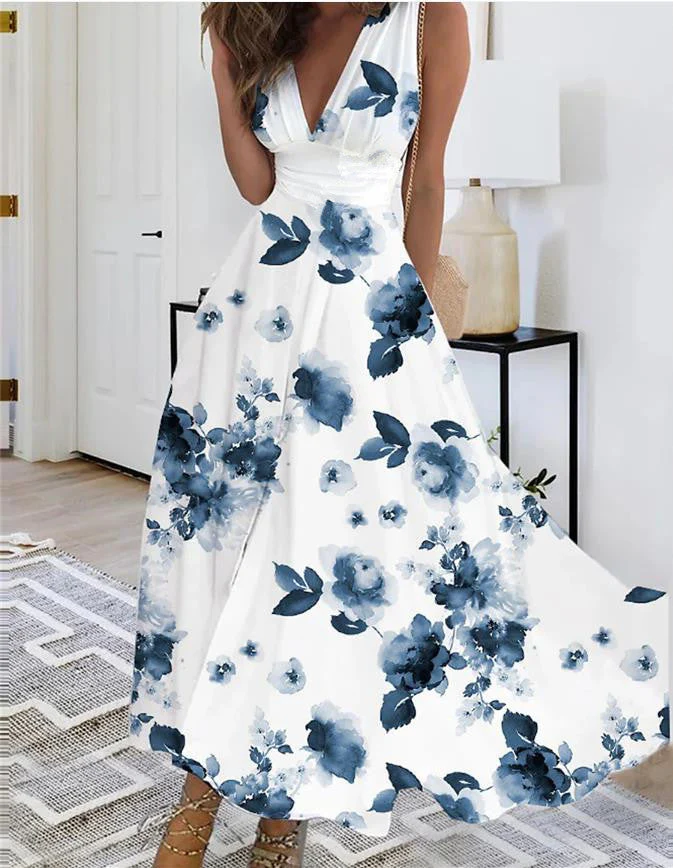Boho Style Sleeveless Long Dress - Image 2