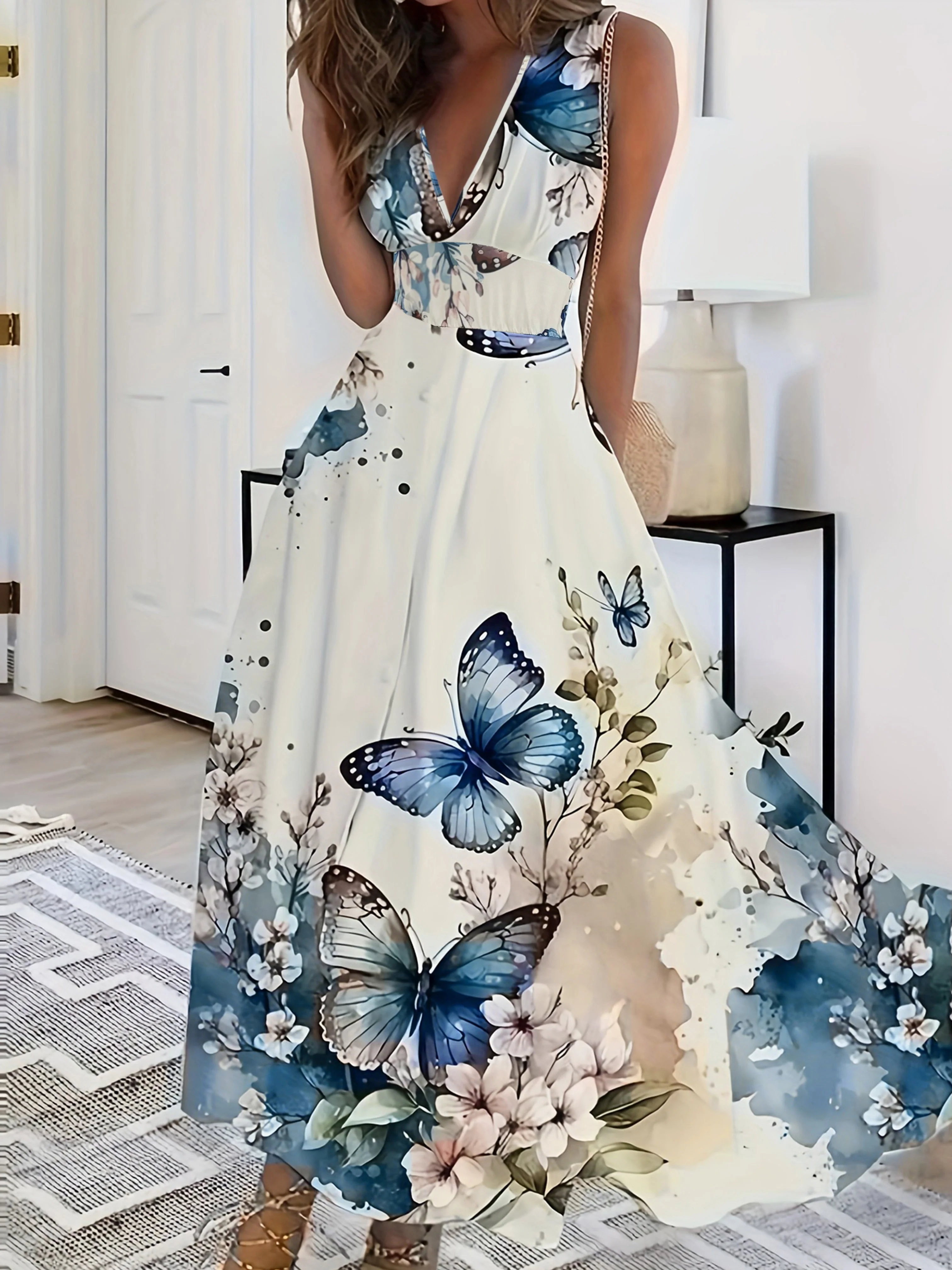 Boho Style Sleeveless Long Dress - Image 8