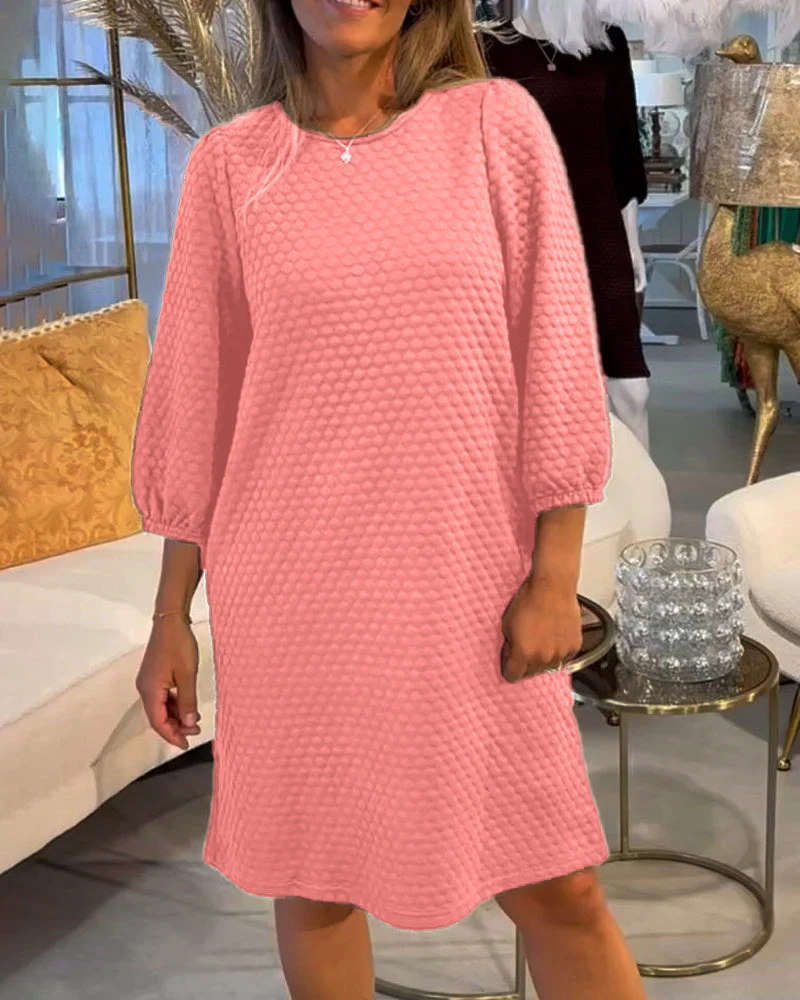 Elegant Solid Color Dress - Image 33