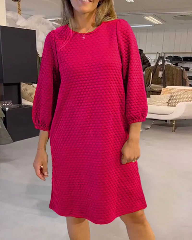 Elegant Solid Color Dress - Image 36