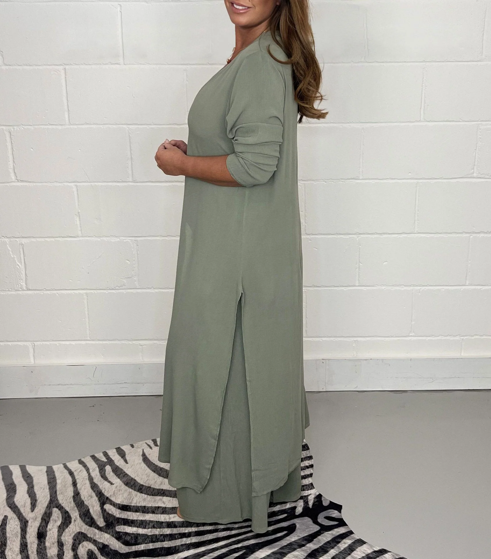 Elegant V-Neck Split Luxe Dress - Image 65