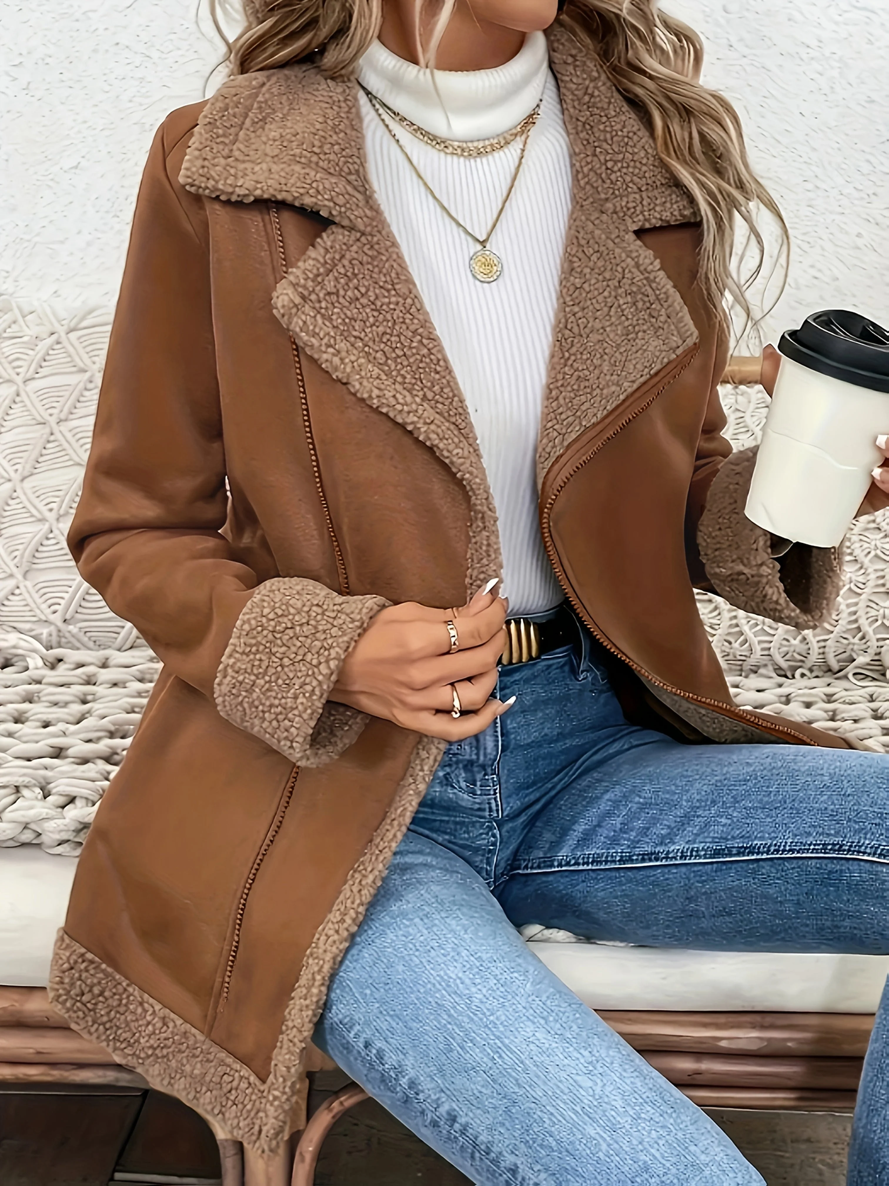 Elegant Wool Blend Jacket Women - Image 9