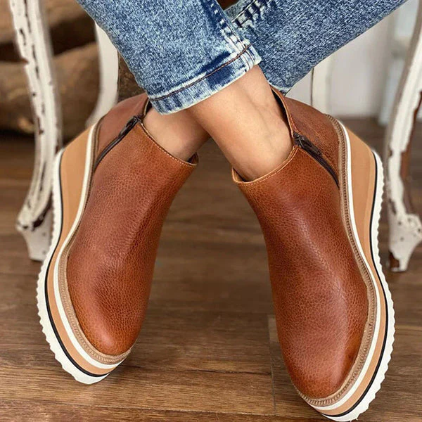 Elegant Zipper Waterproof Boots - Image 7