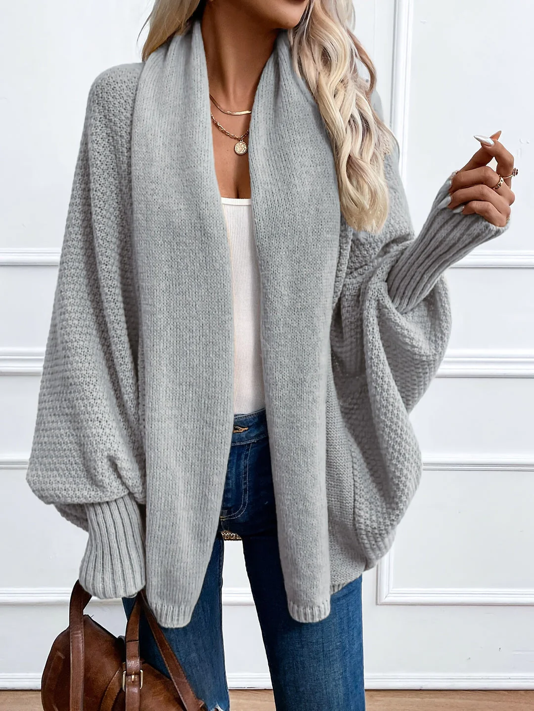 Emily Cozy Cardigan with Batwing Sleeves - Image 4