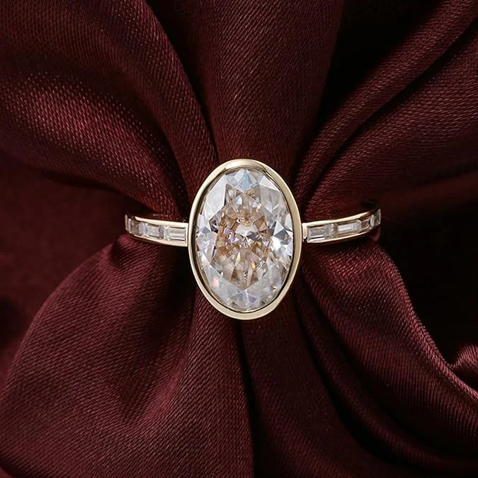 Ethical White Moissanite Promise Ring