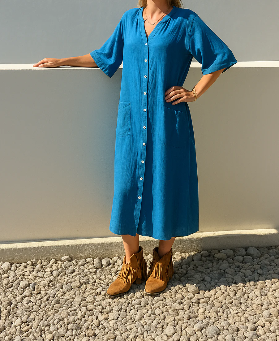 Everyday Shirt Dress with Relaxed Silhouette - Image 6