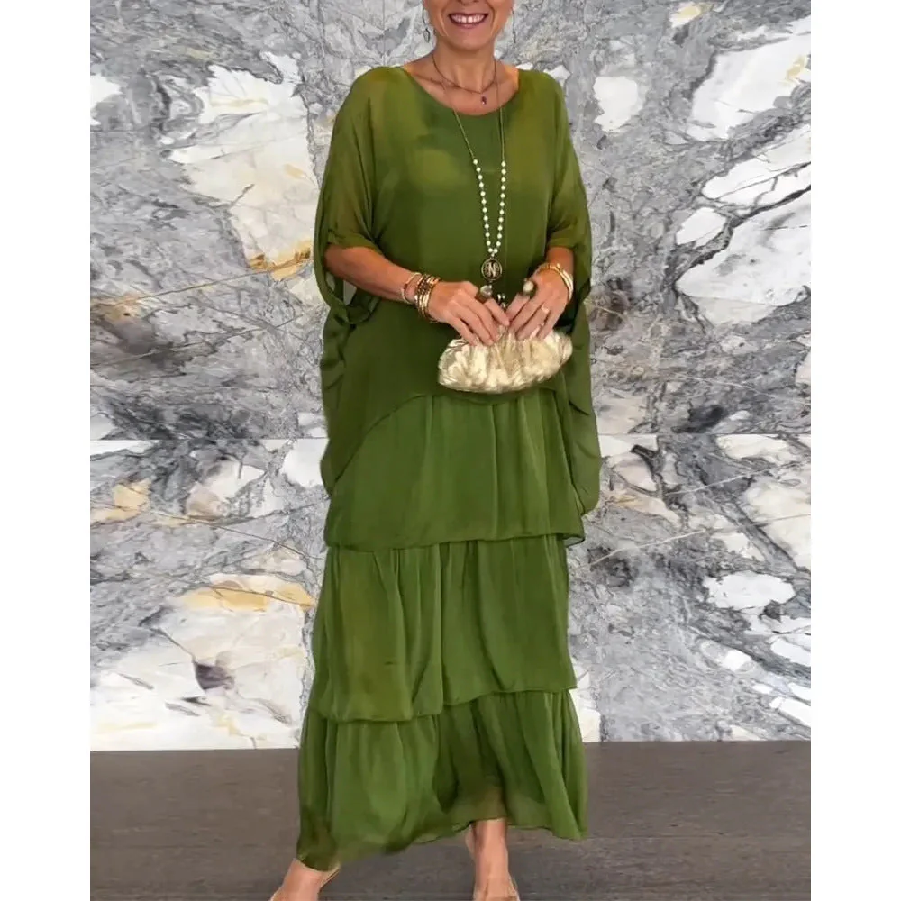 Fashion Batwing Long Dress - Image 21