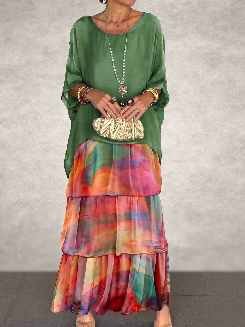 Fashion Batwing Long Dress - Image 52