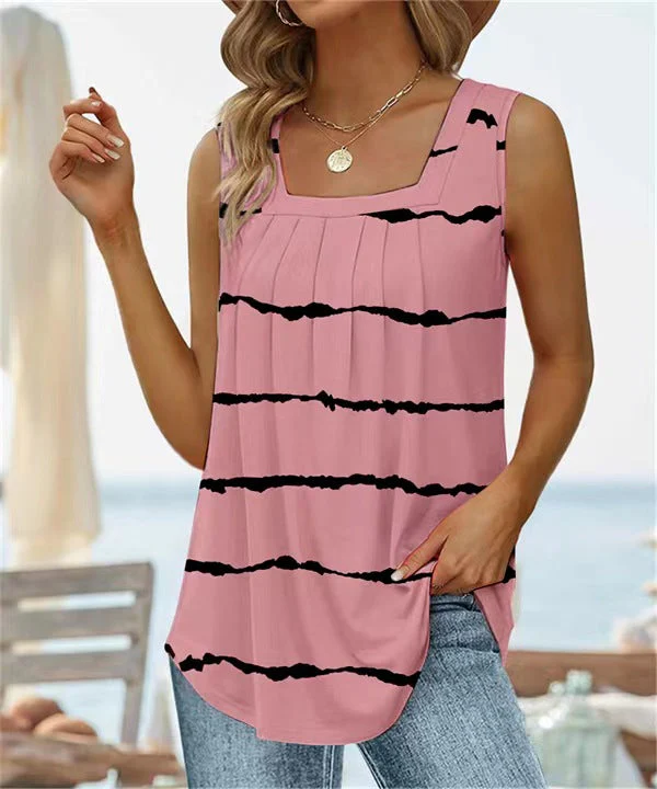 Fashion Sleeveless Square Neck Top - Image 12