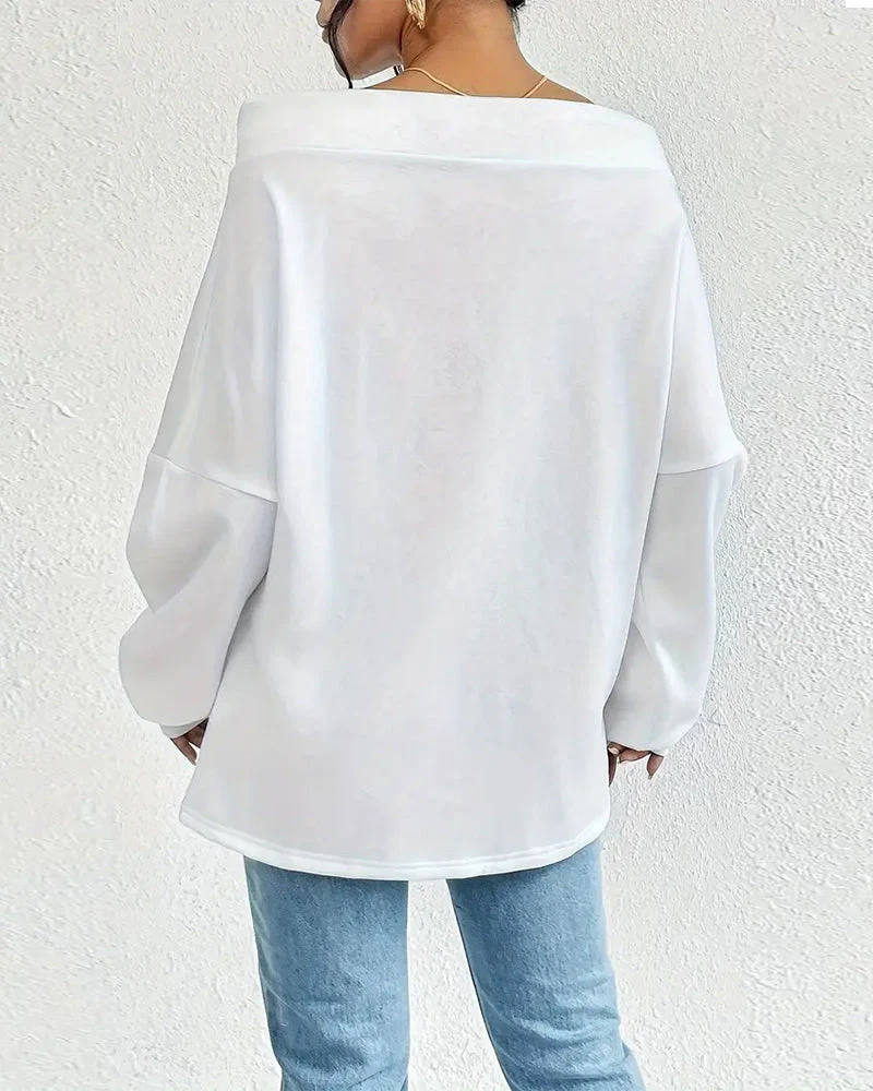Fashion Solid Color Sweatshirt - Image 6