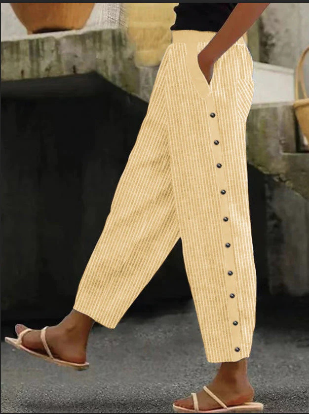 Fashion Stripe Crop Pants - Image 4