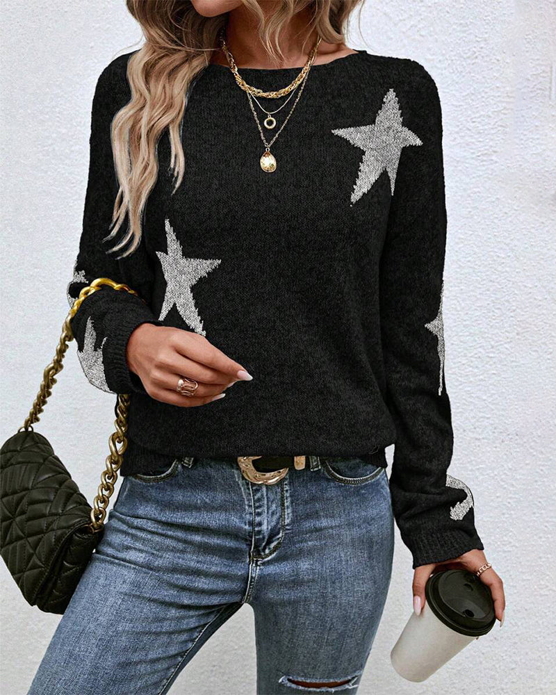 Fashionable Five-Pointed Star Sweater - Image 7