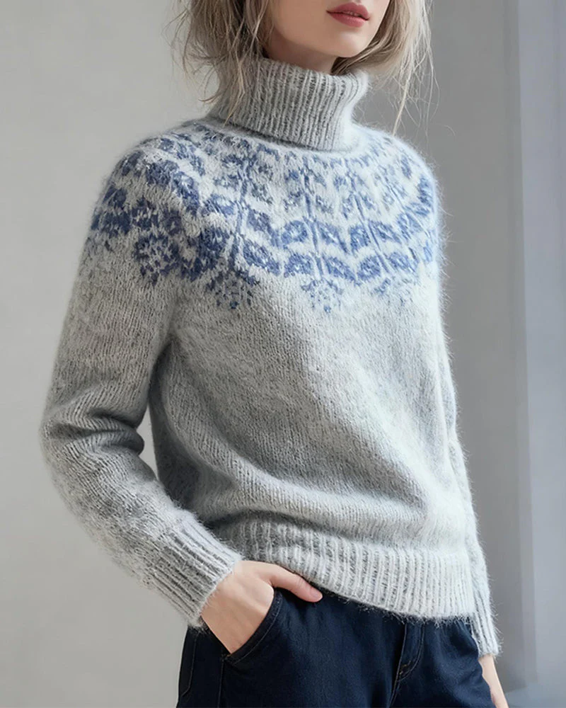 Fashionable Turtleneck Casual Sweater - Image 3