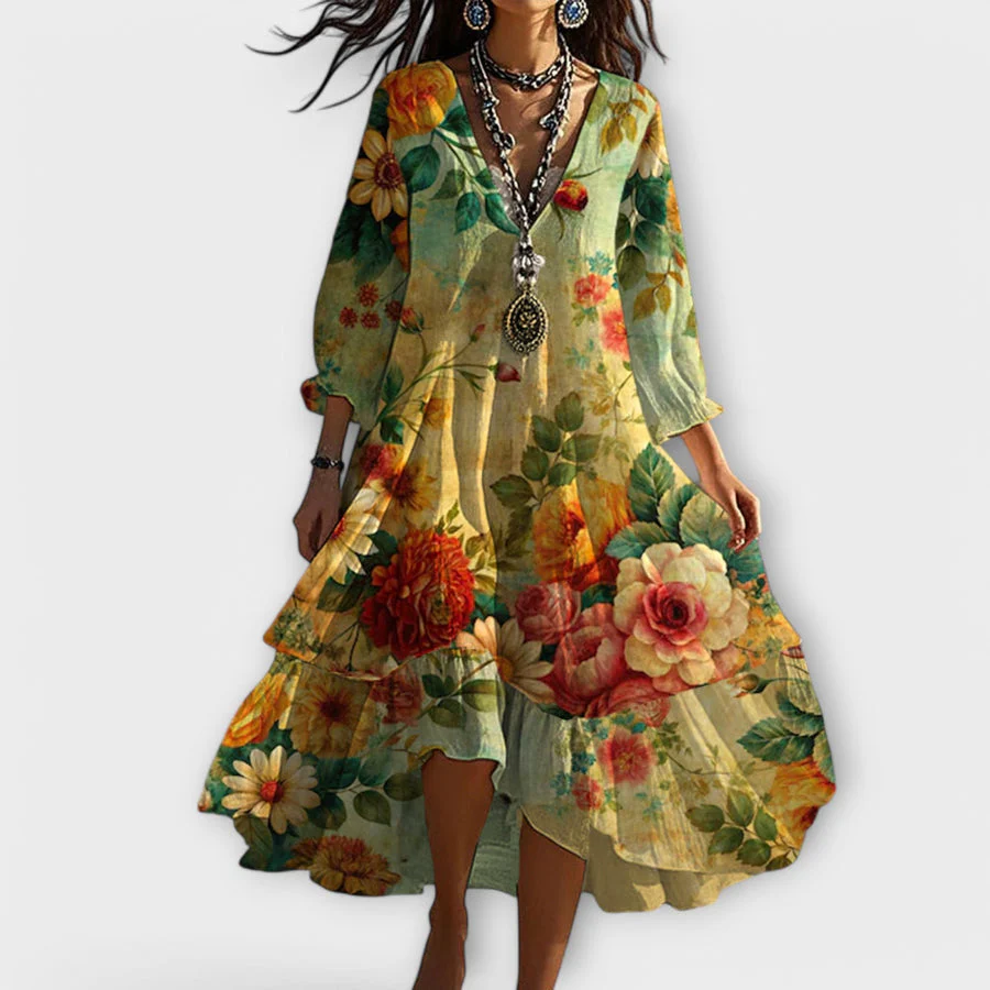 Feminine Floral Midi Dress – Drapey, Season-Ready Favorite for Brunch Dates and Wedding Guest Looks - Image 10