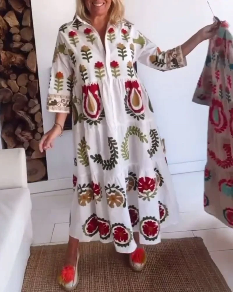 Floral Graphic Print Dress