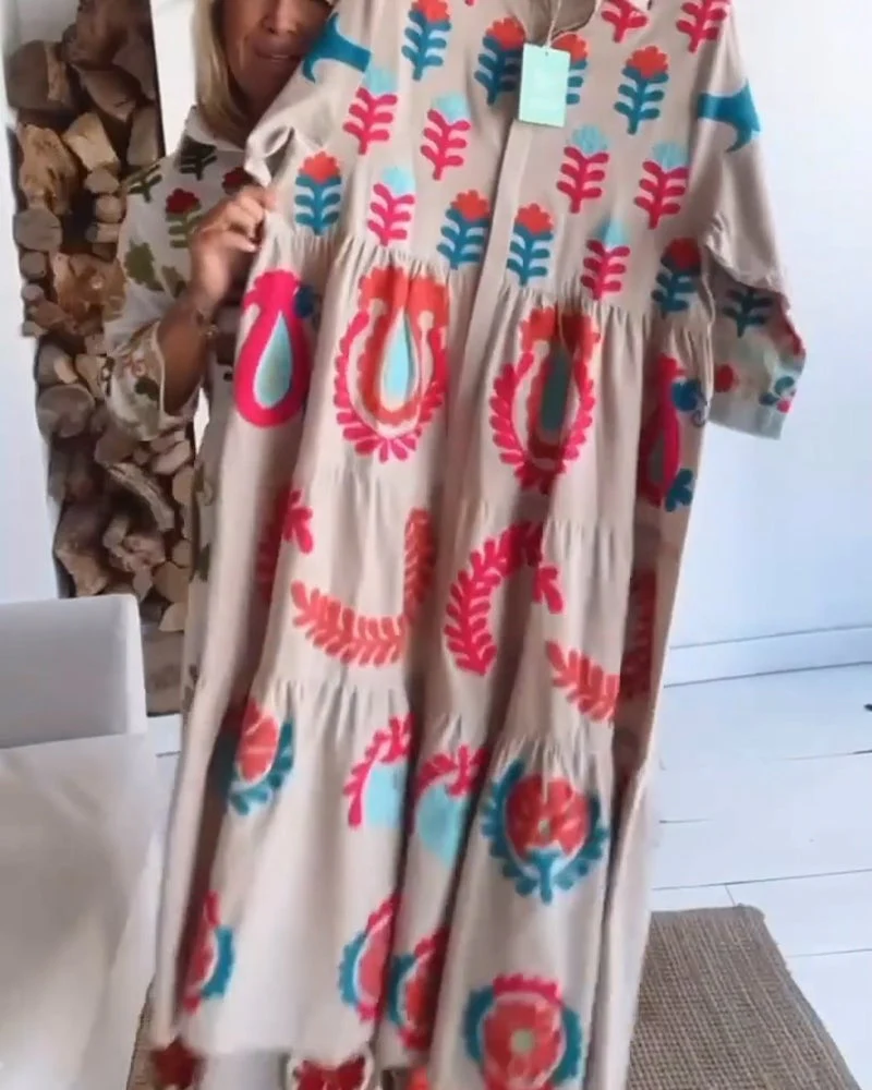 Floral Graphic Print Dress - Image 10
