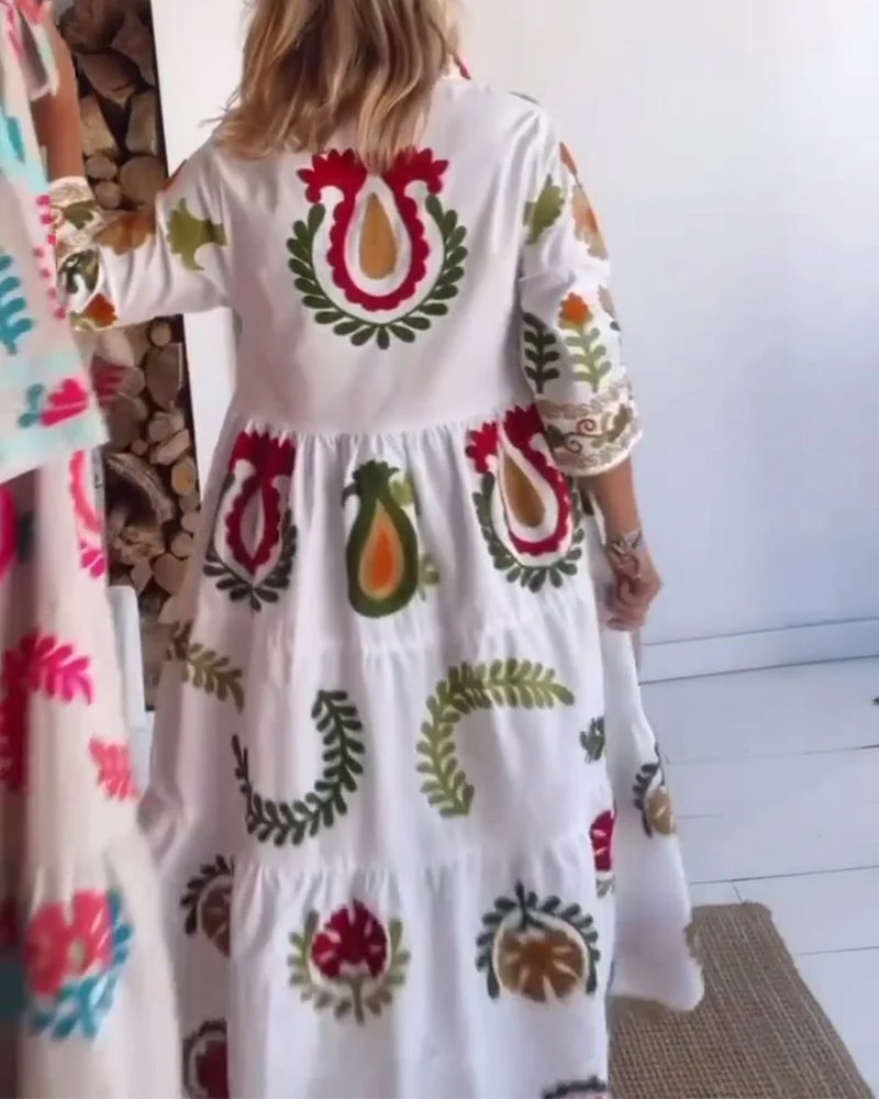 Floral Graphic Print Dress - Image 11