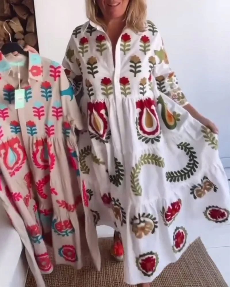 Floral Graphic Print Dress - Image 3