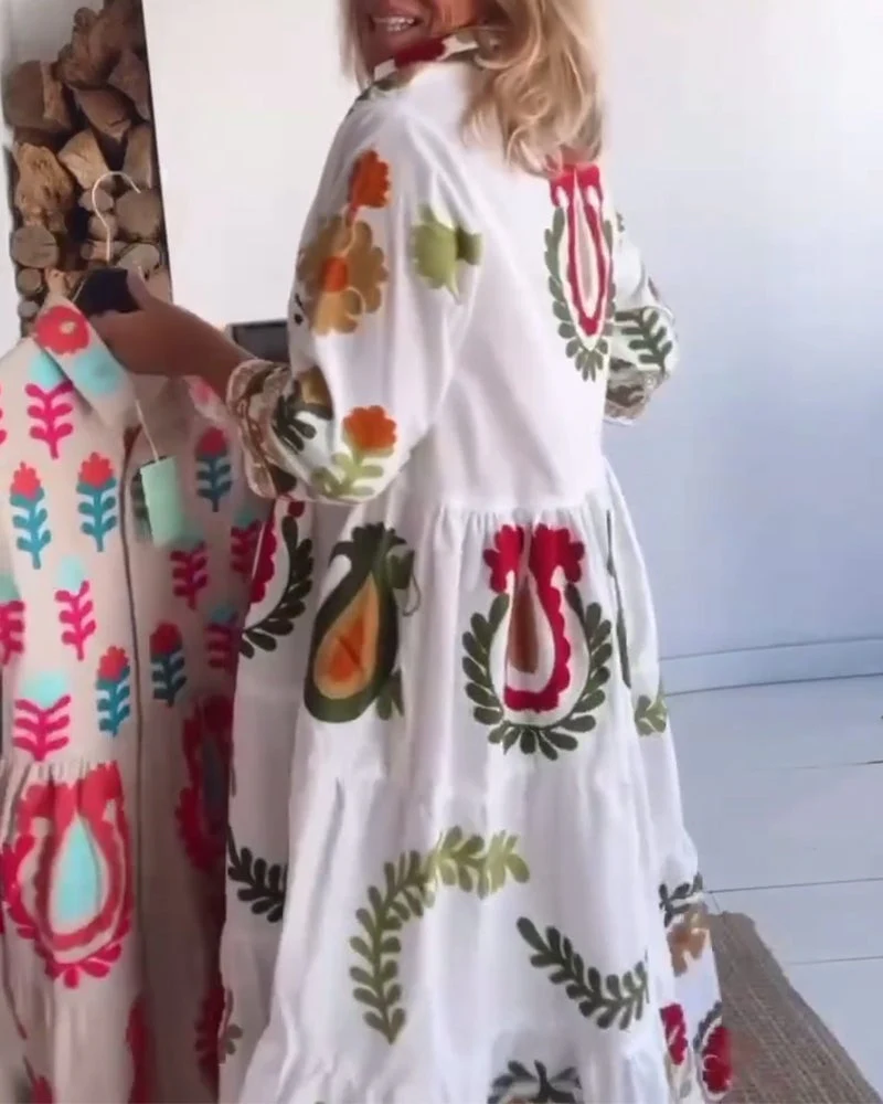 Floral Graphic Print Dress - Image 4