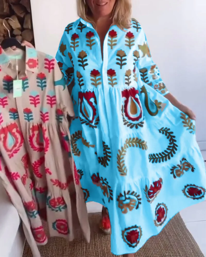 Floral Graphic Print Dress - Image 5
